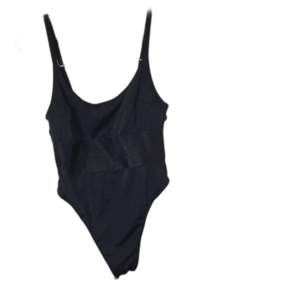 NEW High Cut Black One-Piece Swimsuit